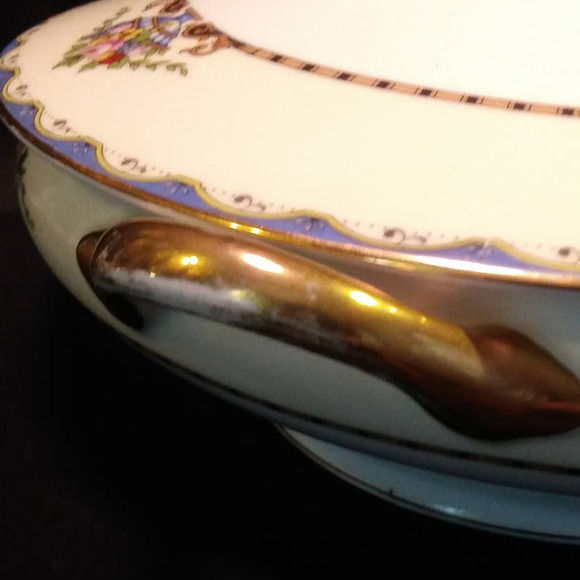 Antique Replacement China 1920s Noritake Round Covered Vegetable Bowl in Mariana - Picture 6 of 15